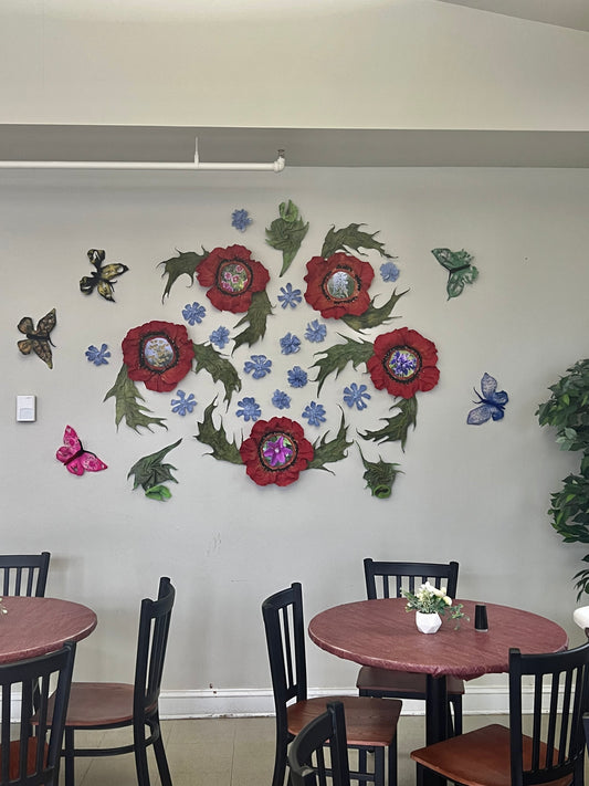 Wall Installation Poppies